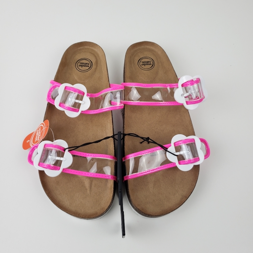 Flower pink Footbed sandal